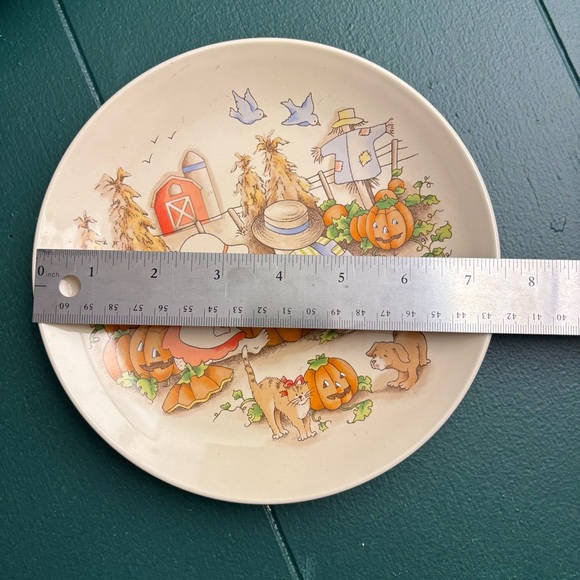 Vintage 90s Watkins Country Kids autumn pie plate and dessert plate - Picture 7 of 7